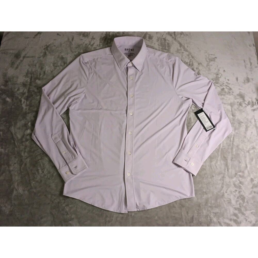 NWT Rhone Commuter Shirt Slim Fit Mens Medium Lavender Dusk